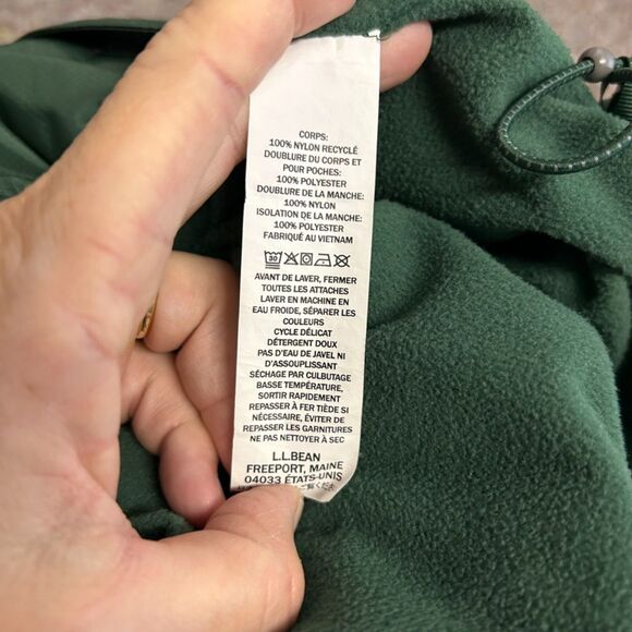 L.L. Bean NWOT Green Trail Model Fleece Lined Hooded Water Resistant Jacket Sz L - Picture 12 of 15